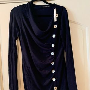 NWT Navy Maternity Top, Patty Boutik L